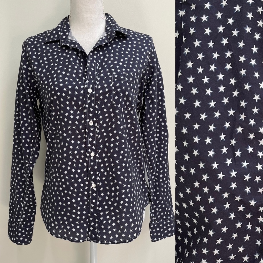 Frank & Eileen Navy Star Button Down Shirt
